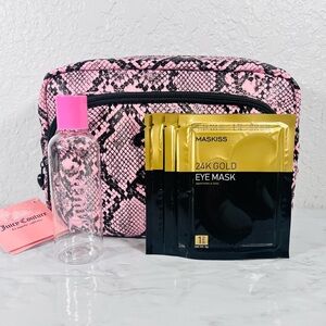 Juicy Couture Pink Snake Print Bag Bundle